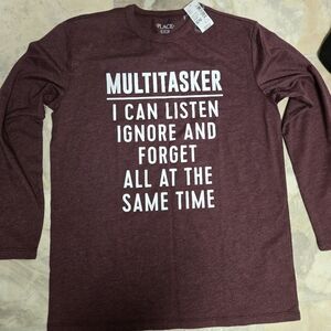 Maroon 'Multitasker' Long Sleeve Tee